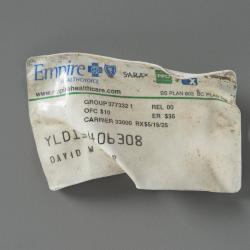 Insurance Card, Recovered