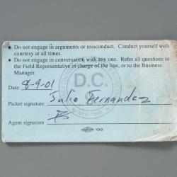 Union Card, Recovered