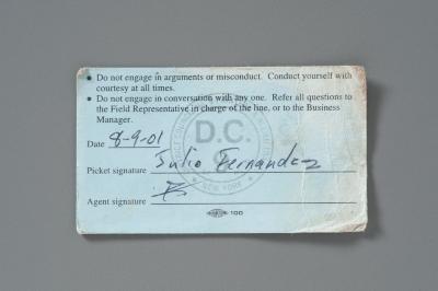 Union Card, Recovered