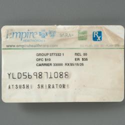 Credit Card, Recovered