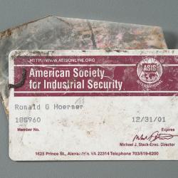 Membership Card, Recovered 