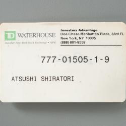 Credit Card, Recovered