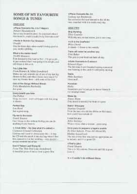 Track List